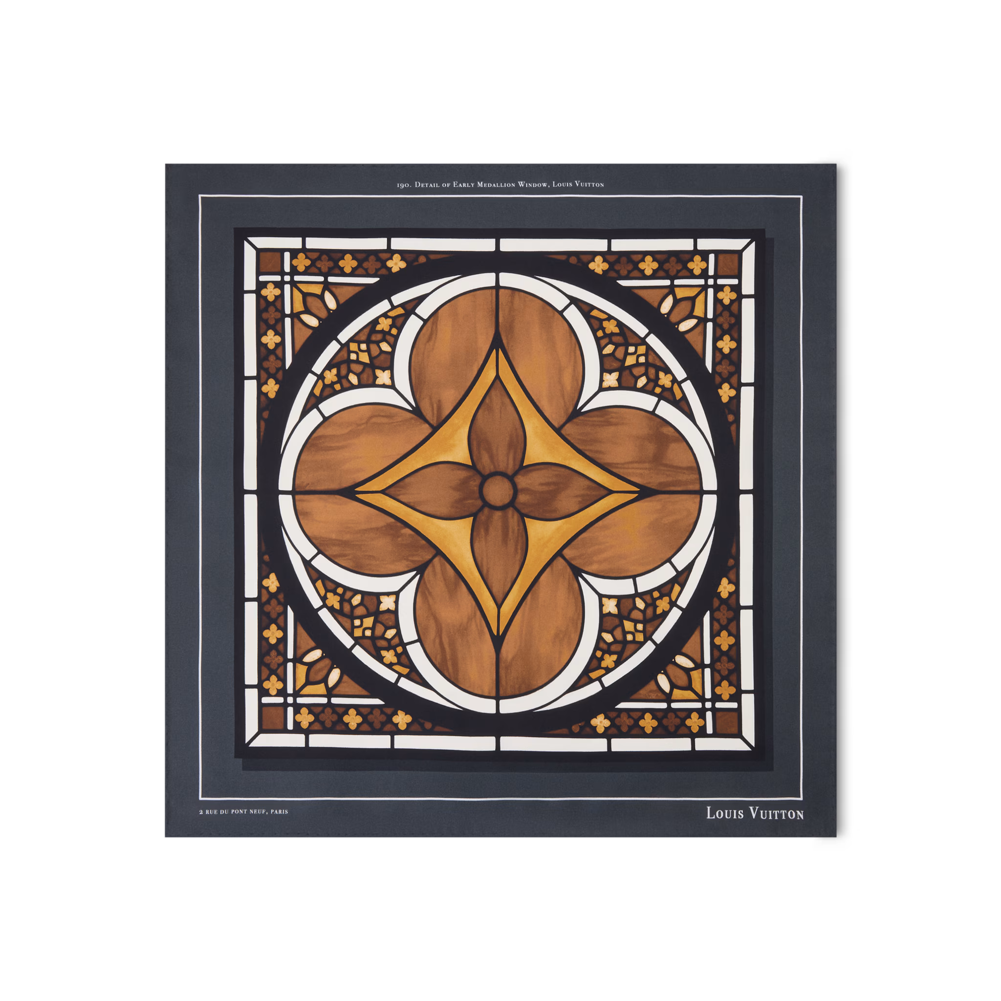 Stained Glass Flower Silk Square